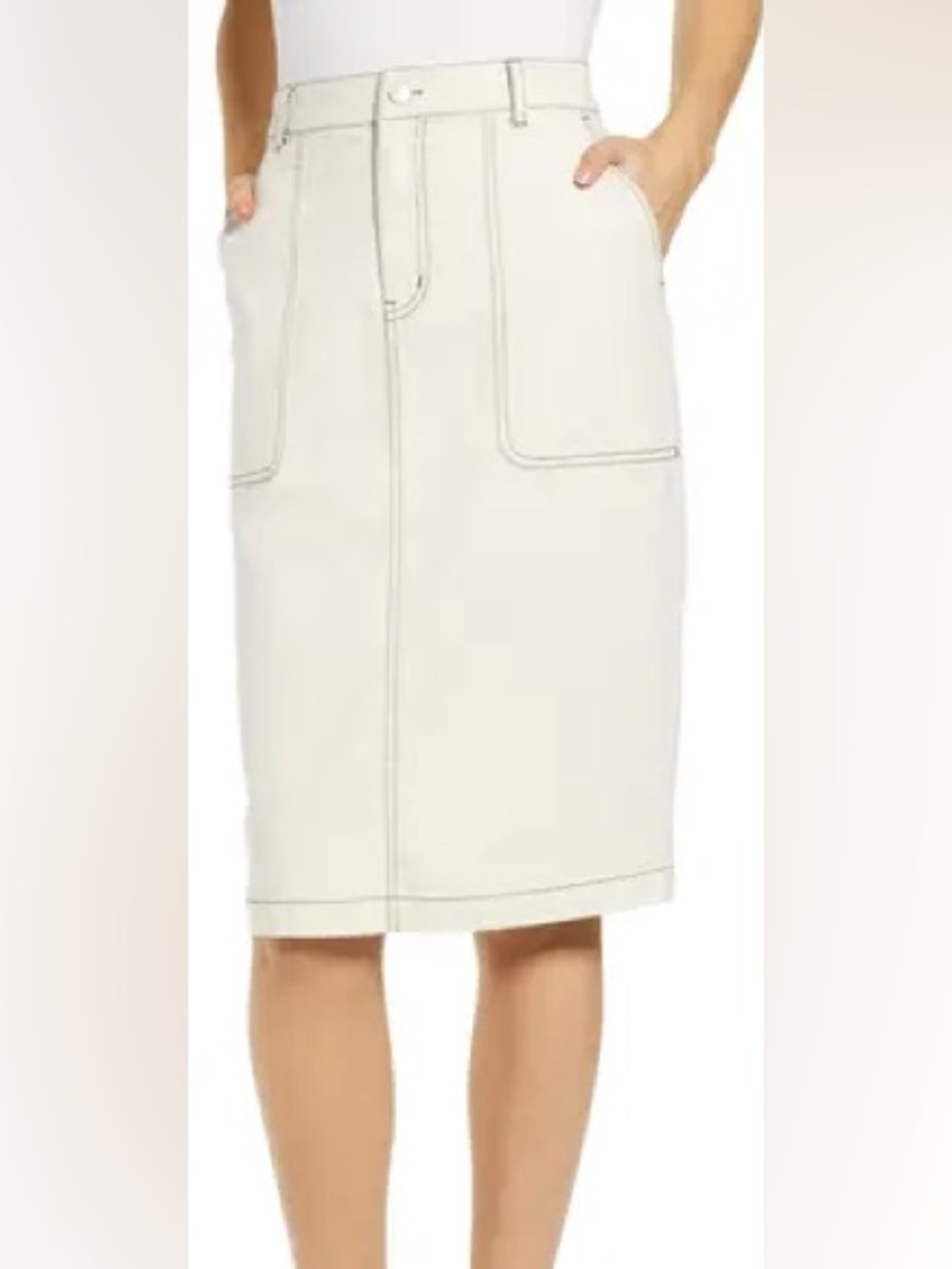 BP contrast stitch utility midi skirt size xxs